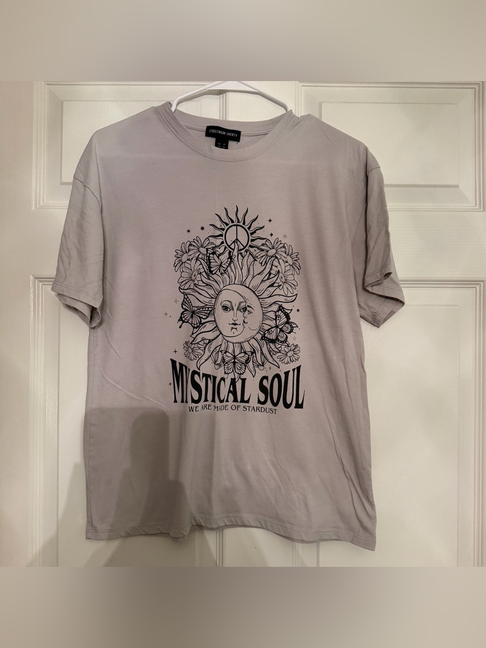 Streetwear Society Mystical Soul Graphic Tee - Light Lavender/Gray